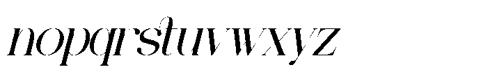 Kuriyos Italic Font LOWERCASE
