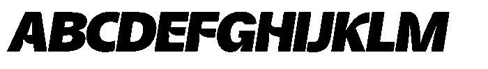 Kurlbit Wide Slant Font UPPERCASE