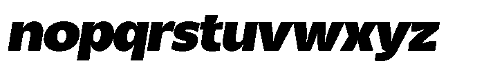 Kurlbit Wide Slant Font LOWERCASE
