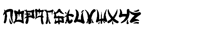 Kurojin Font LOWERCASE