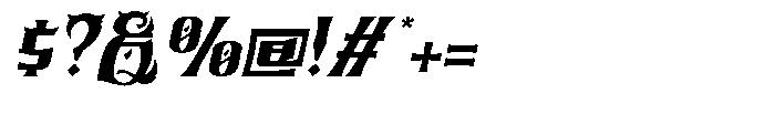 Kurotsyma Italic Font OTHER CHARS