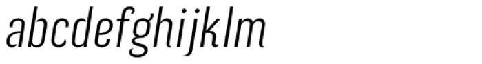 Kurry Eco Light Italic Font LOWERCASE