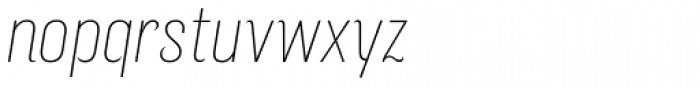 Kurry Pro Thin Italic Font LOWERCASE