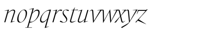 Kurs Extra Light Italic Font LOWERCASE
