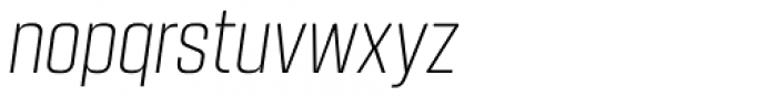 Kuunari Extra Light Condensed Italic Font LOWERCASE