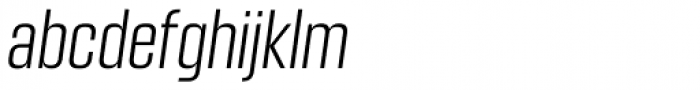 Kuunari Light Compressed Italic Font LOWERCASE