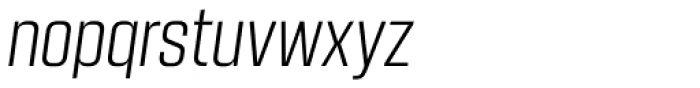 Kuunari Light Condensed Italic Font LOWERCASE