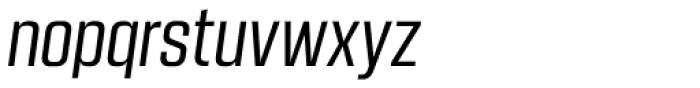 Kuunari Regular Condensed Italic Font LOWERCASE