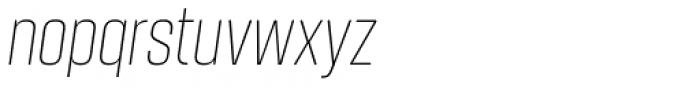 Kuunari Rounded Thin Compressed Italic Font LOWERCASE