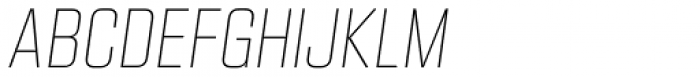 Kuunari Rounded Thin Condensed Italic Font UPPERCASE