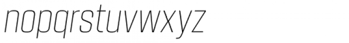 Kuunari Rounded Thin Condensed Italic Font LOWERCASE