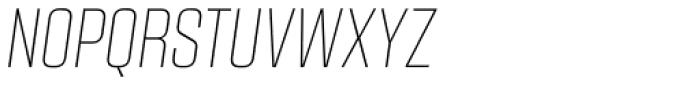Kuunari Thin Compressed Italic Font UPPERCASE