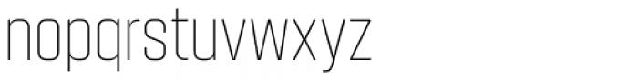 Kuunari Thin Condensed Font LOWERCASE