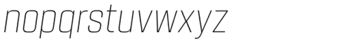 Kuunari Thin Italic Font LOWERCASE
