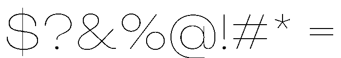 KUniforma 10Hairline Instance Font OTHER CHARS