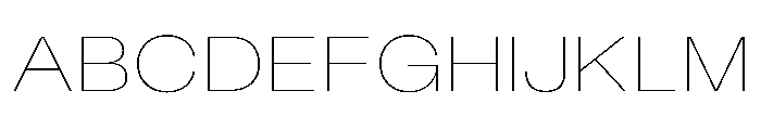 KUniforma 10Hairline Instance Font UPPERCASE