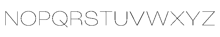 KUniforma 10Hairline Instance Font UPPERCASE