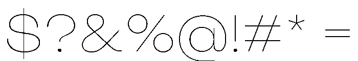 KUniforma 10Hairline Font OTHER CHARS