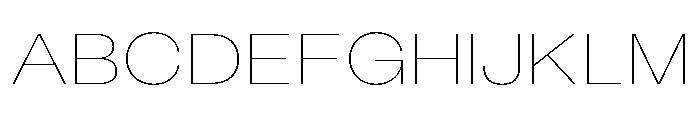 KUniforma 10Hairline Font UPPERCASE