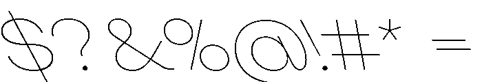 KUniforma 15HairlineRitalic Font OTHER CHARS