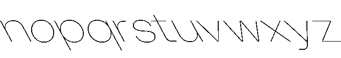 KUniforma 15HairlineRitalic Font LOWERCASE