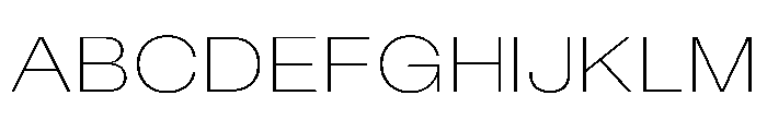 KUniforma 20Thin Instance Font UPPERCASE