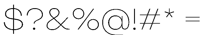 KUniforma 20Thin Font OTHER CHARS
