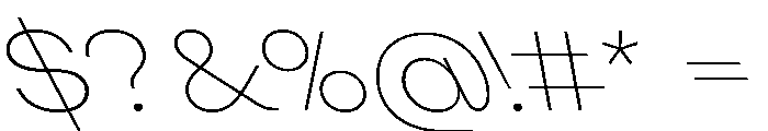 KUniforma 25ThinRitalic Font OTHER CHARS