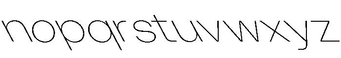 KUniforma 25ThinRitalic Font LOWERCASE