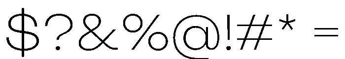 KUniforma 30Extralight Instance Font OTHER CHARS