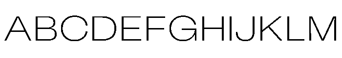 KUniforma 30Extralight Instance Font UPPERCASE