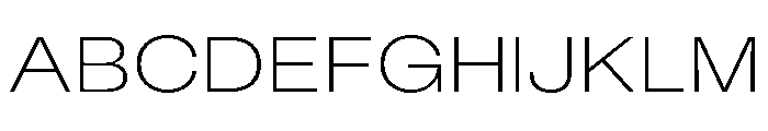 KUniforma 30Extralight Font UPPERCASE