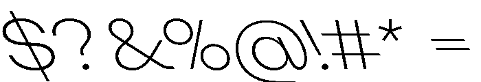 KUniforma 35ExtralightRitalic Font OTHER CHARS