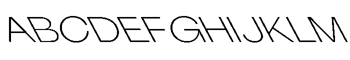 KUniforma 35ExtralightRitalic Font UPPERCASE