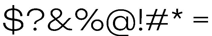 KUniforma 40Light Instance Font OTHER CHARS