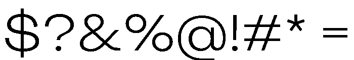 KUniforma 40Light Font OTHER CHARS