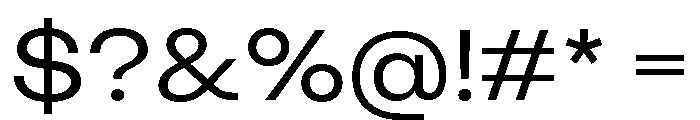 KUniforma 50Regular Font OTHER CHARS