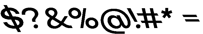 KUniforma 65MediumRitalic Font OTHER CHARS