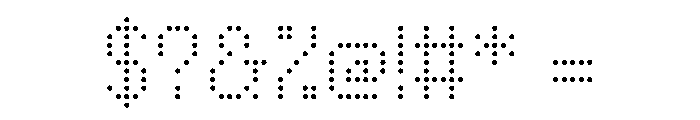 Kuiper Dot Font OTHER CHARS