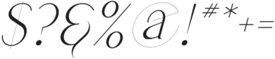 Kvell Italic otf (400) Font OTHER CHARS