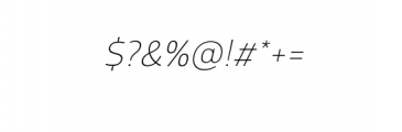 Kvitko Sans Pro Light.Italic.otf Font OTHER CHARS