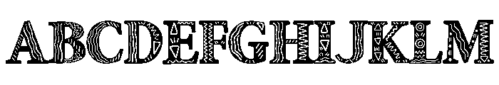 Kwanzaa hand drawn Font UPPERCASE