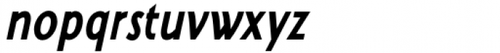 Kwalett Bold Narrow Italic Font LOWERCASE