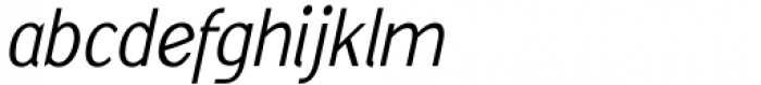 Kwalett Light Narrow Italic Font LOWERCASE