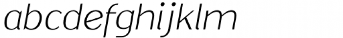 Kwalett Thin Italic Font LOWERCASE