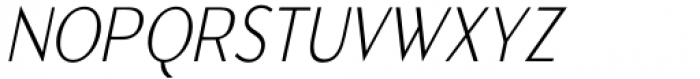 Kwalett Thin Narrow Italic Font UPPERCASE