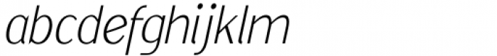 Kwalett Thin Narrow Italic Font LOWERCASE