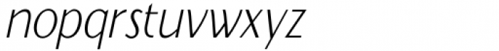 Kwalett Thin Narrow Italic Font LOWERCASE