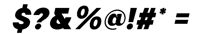 Kynetic Black Italic Font OTHER CHARS