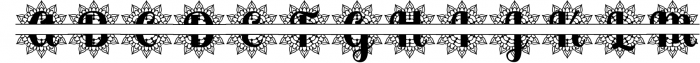 Kynthia Script-Extra Mandala Monogram 1 Font LOWERCASE